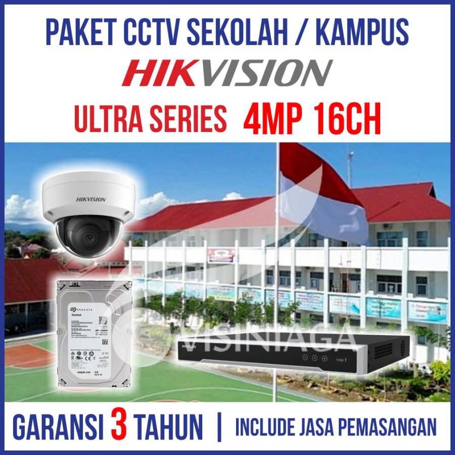 Paket cctv sale ip camera hikvision